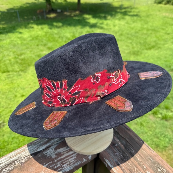 Halo Hat, Stained Glass Window Hat, Inspired by Julia Hart Hat, Burned Hat - Picture 3 of 5